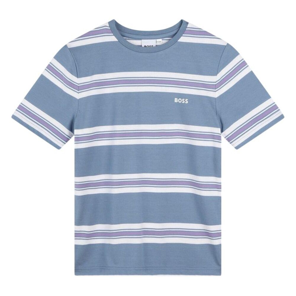 Boss Childrens/Kids Striped T-Shirt / Medium Grey